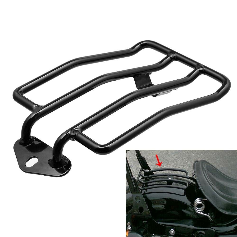 Black Fender Luggage Rack Solo Seat For Harley Sportster Forty Eight ...